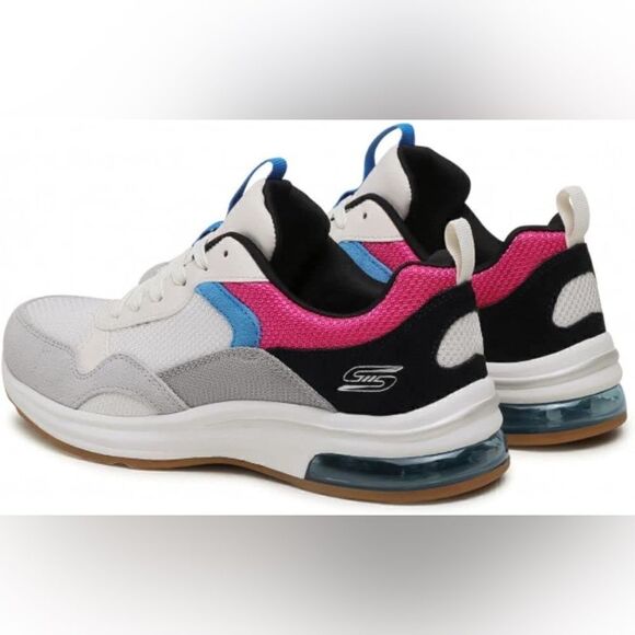 Skechers Bobs Pulse Air Sunrise Song White Grey Sneakers Size 6.5 - Picture 3 of 13